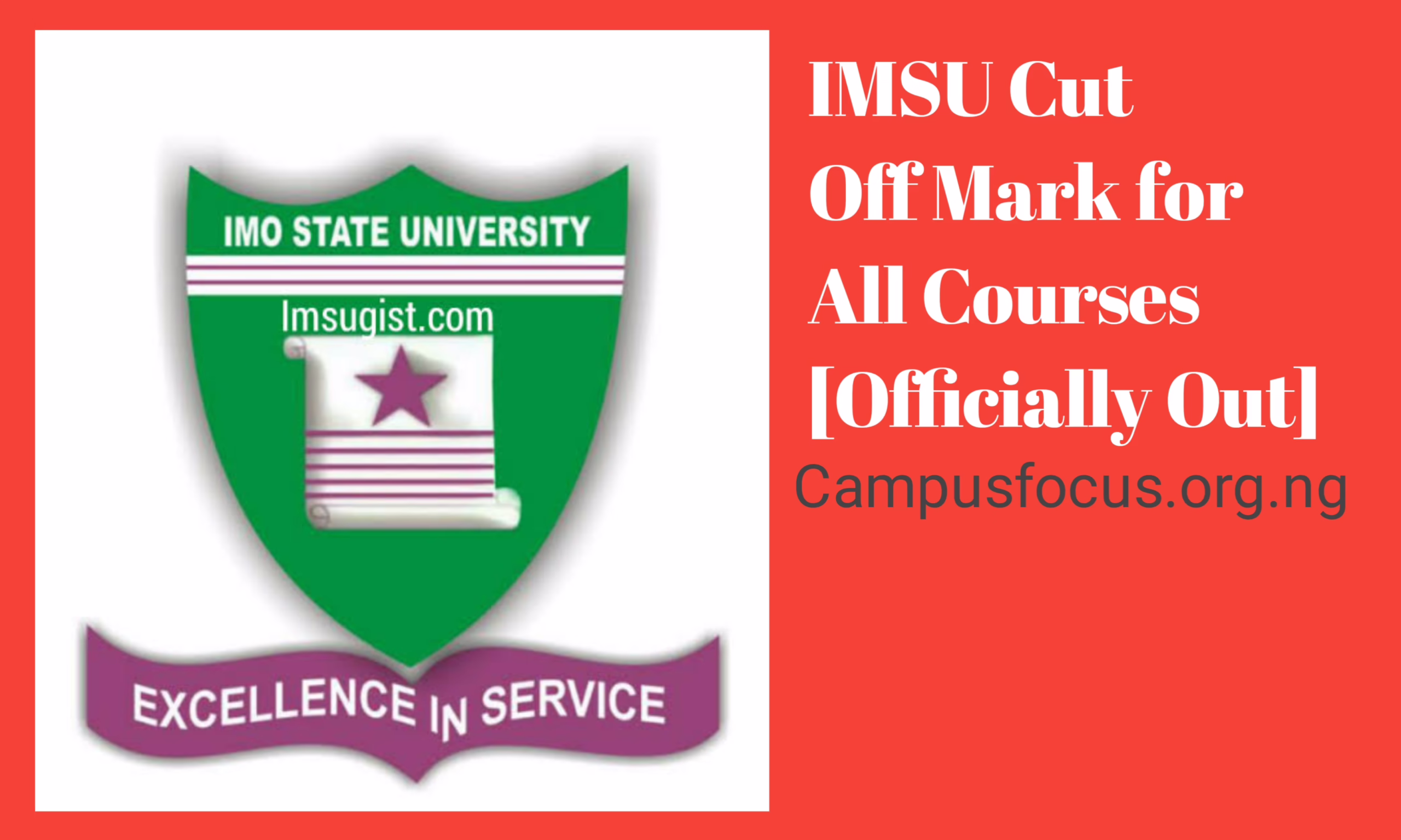 IMSU Image || IMSU Cut Off Mark for all Courses