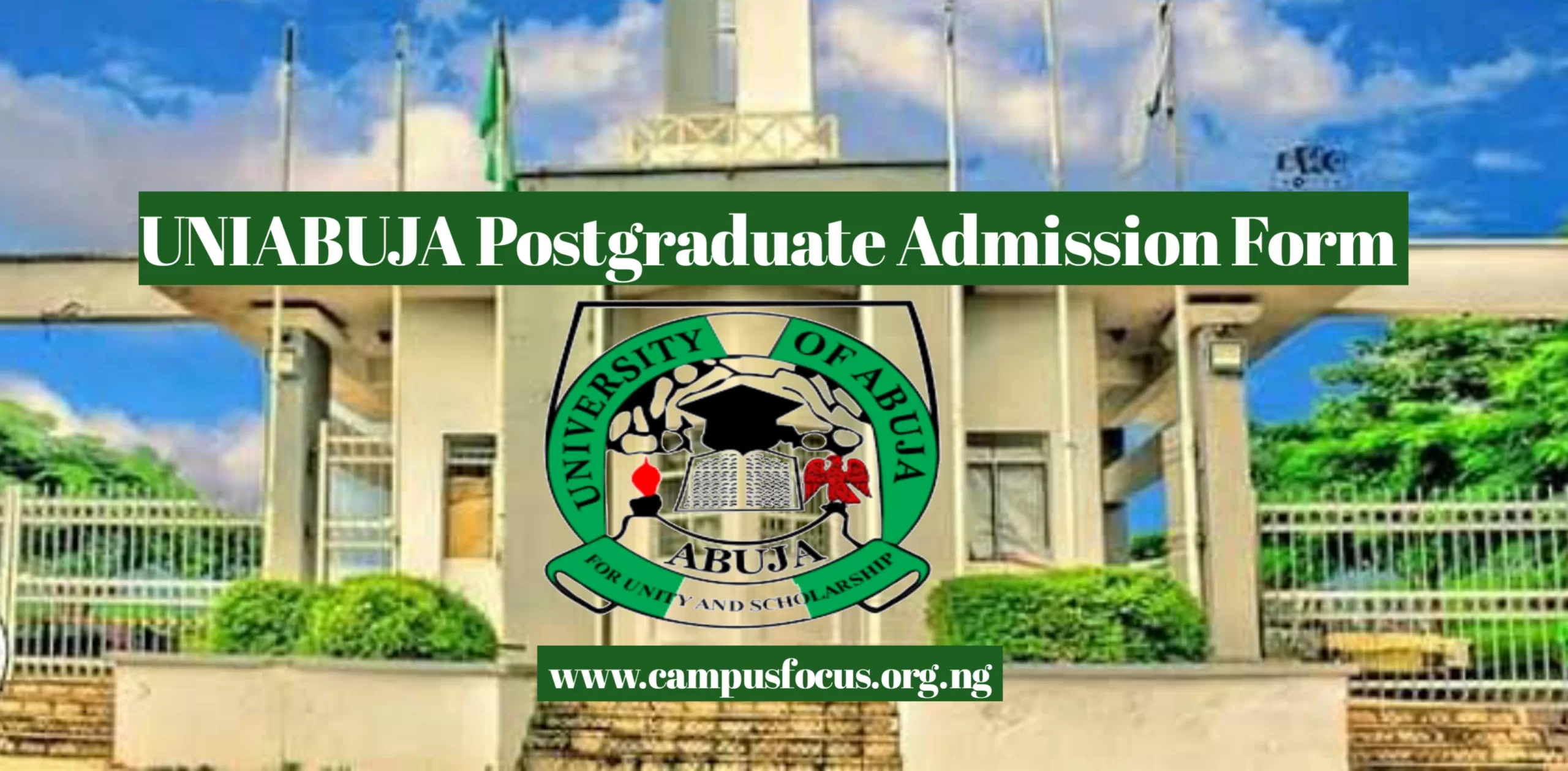 UNIABUJA Image || UNIABUJA Postgraduate Admission Form