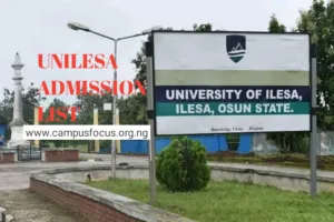 UNILESA Image || UNILESA Admission List